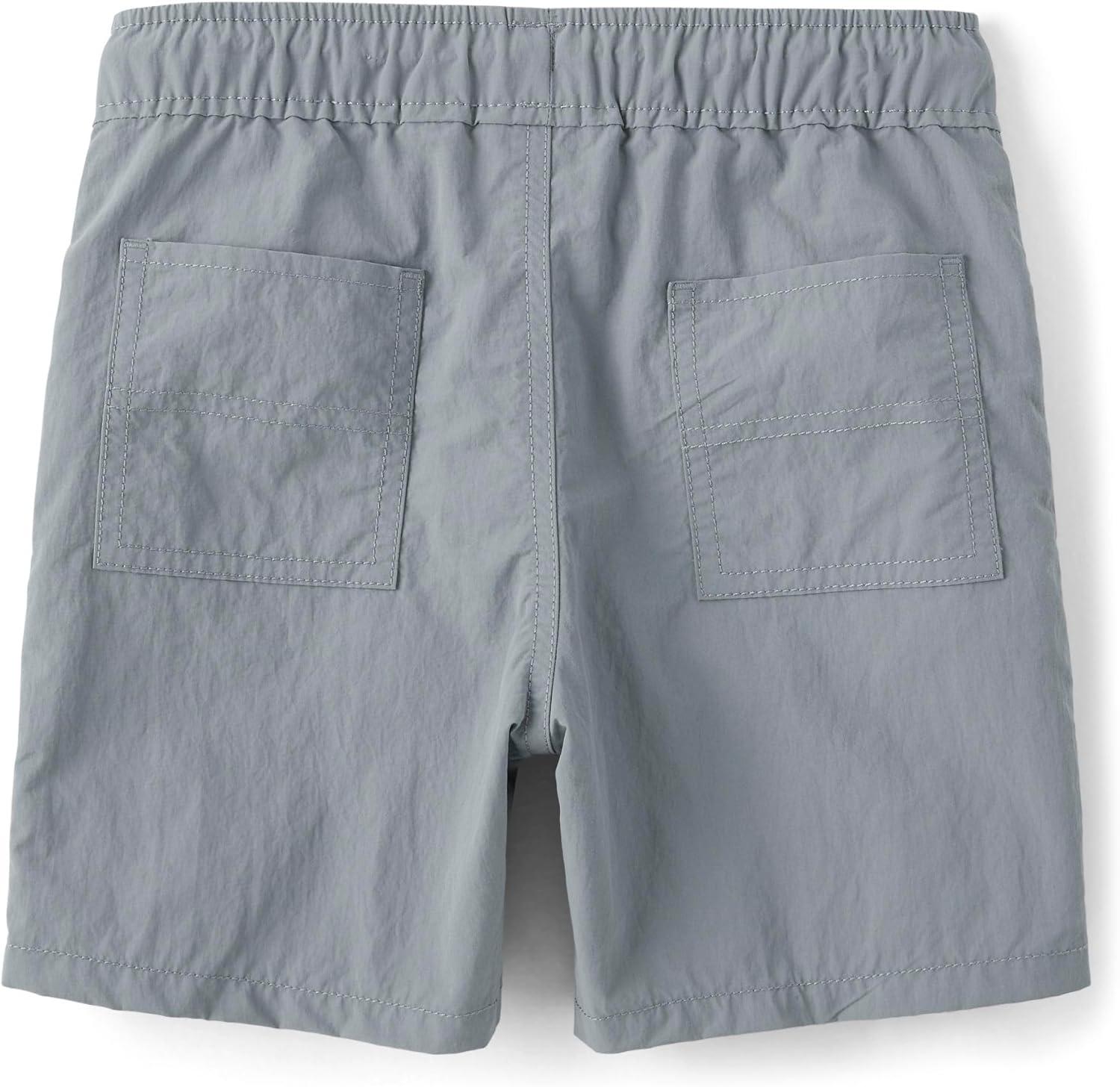 imageThe Childrens Place Boys Quick Dry Pull on Cargo Shorts 55Fin Gray