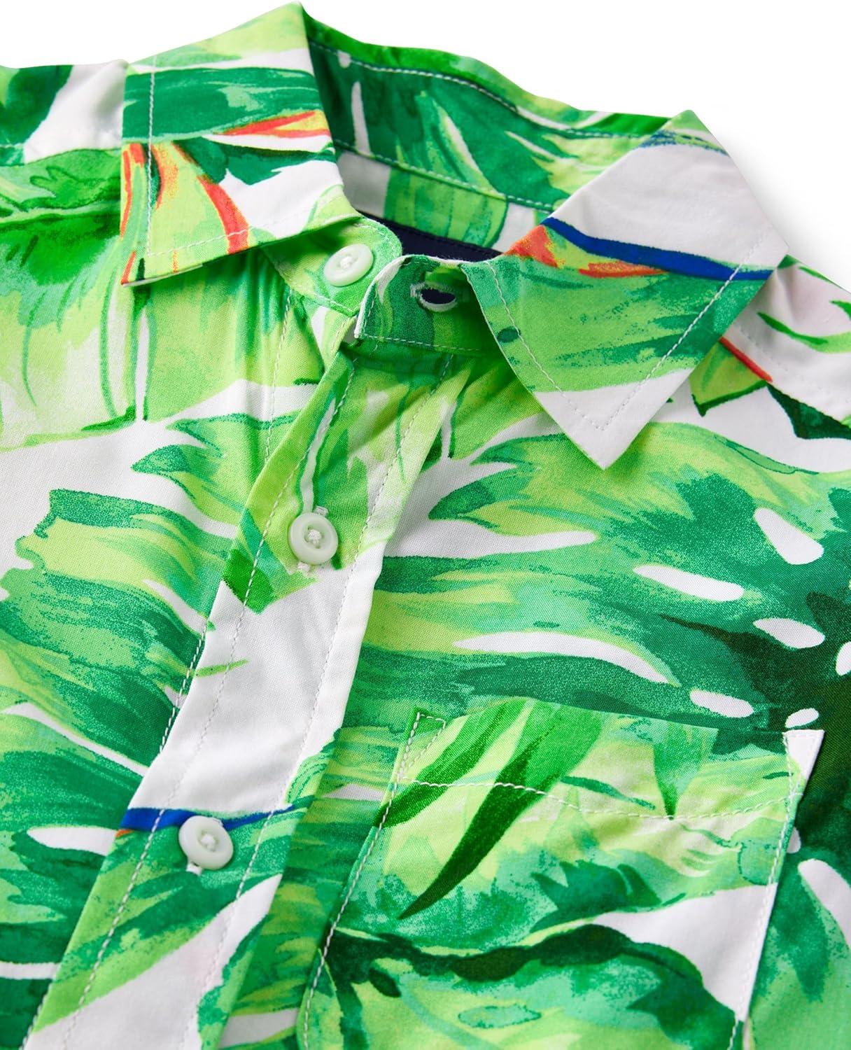 imageThe Childrens Place Boys Short Sleeve Poplin Button Down ShirtApplemint