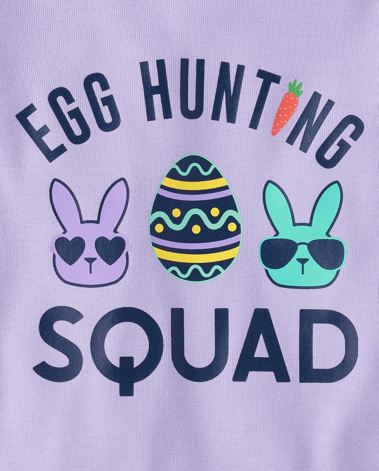 imageThe Childrens Place Easter Family Matching Snug Fit Cotton PajamasLavendar Egg Hunting Squad