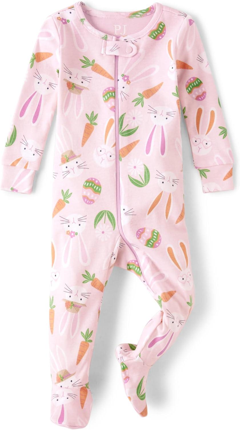 imageThe Childrens Place Easter Family Matching Snug Fit Cotton PajamasPink Bunnies