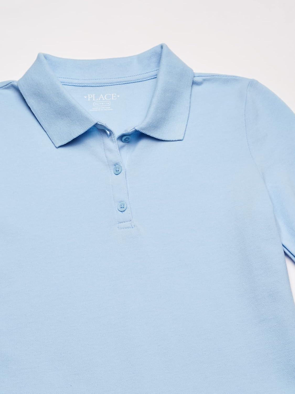 imageThe Childrens Place Girls Long Sleeve Polo DressDaybreak