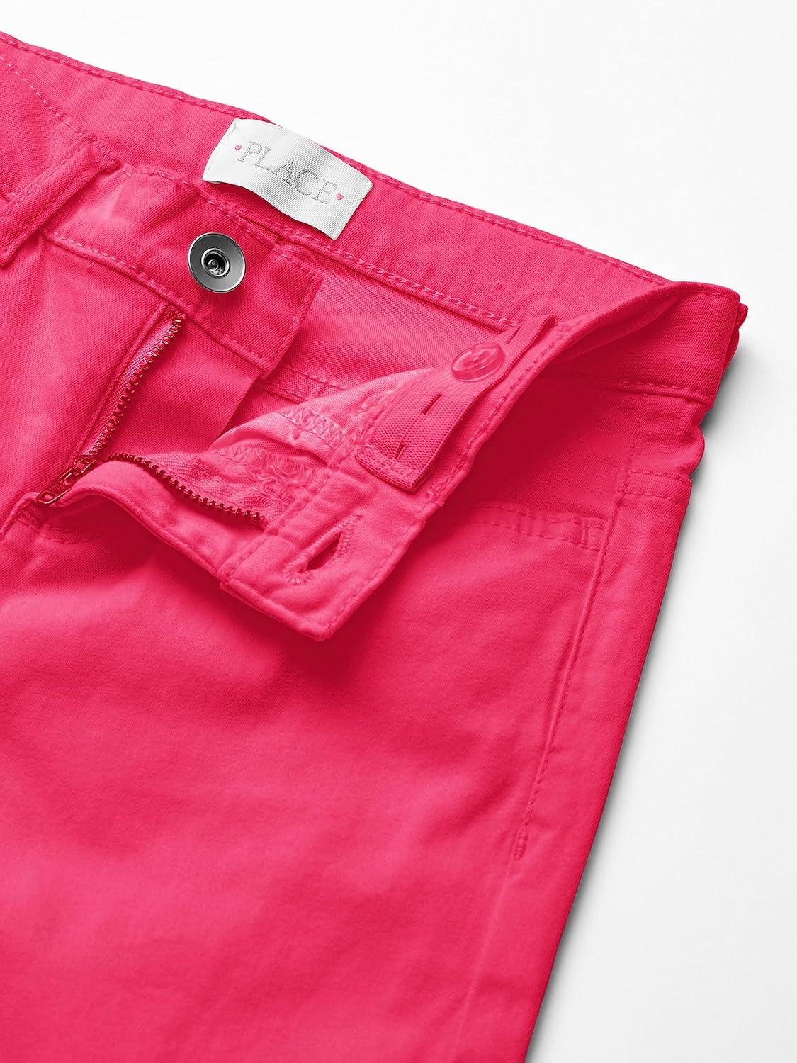 imageThe Childrens Place Girls Solid Skimmer ShortsRose