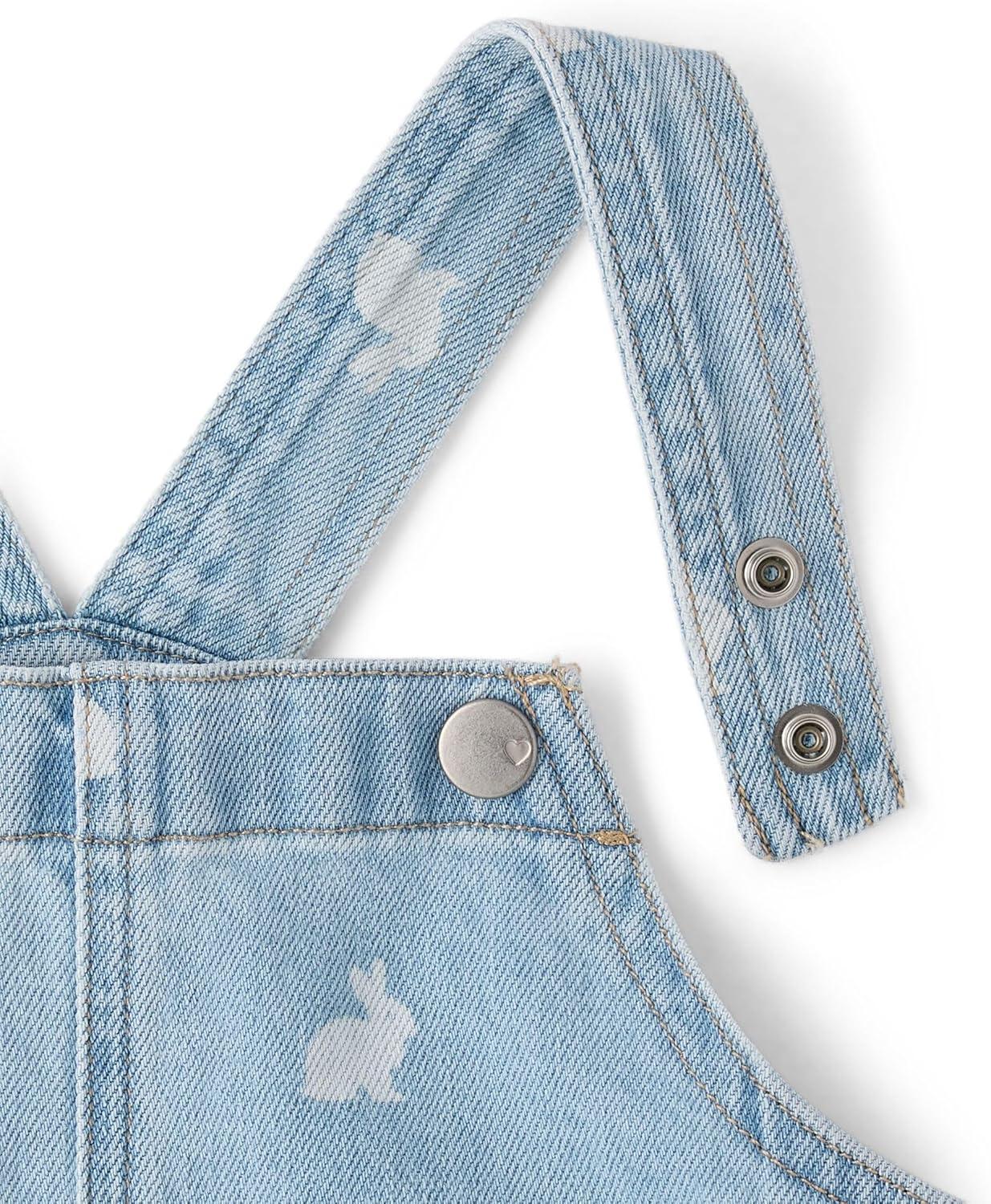 imageThe Childrens Place babygirls And Toddler Short Sleeve Shirt and Skirtall 2 Piece OutfitIvory Bunny