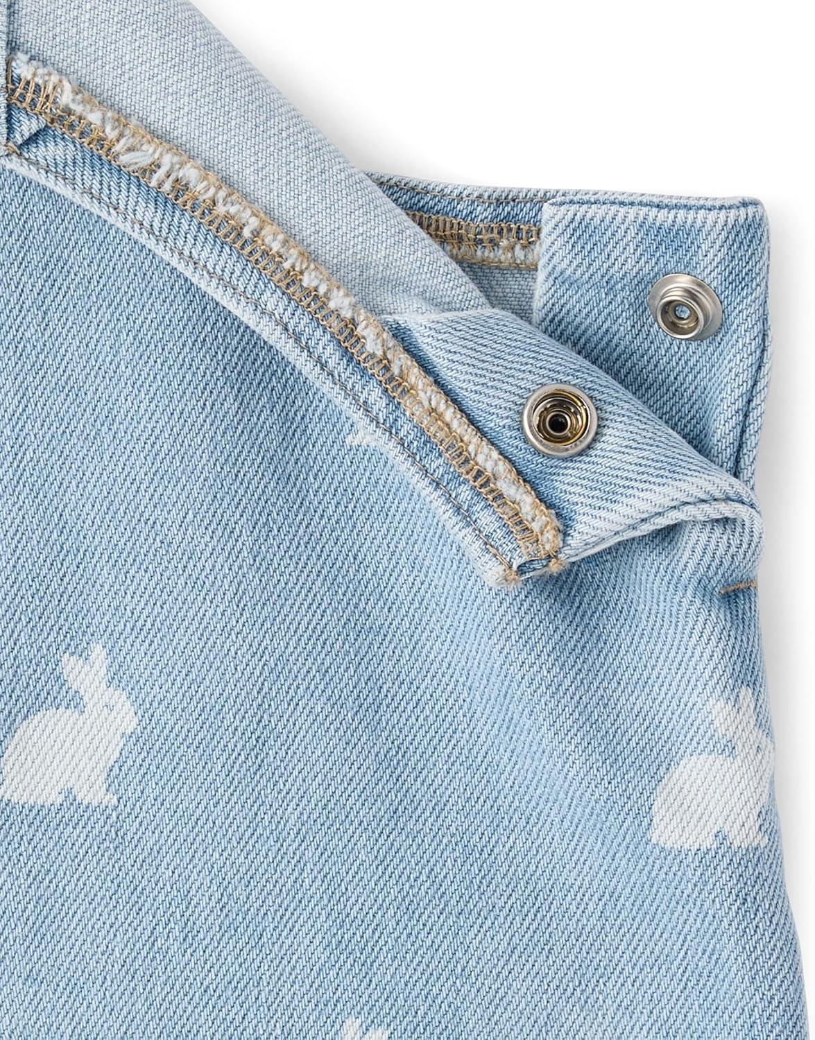 imageThe Childrens Place babygirls And Toddler Short Sleeve Shirt and Skirtall 2 Piece OutfitIvory Bunny