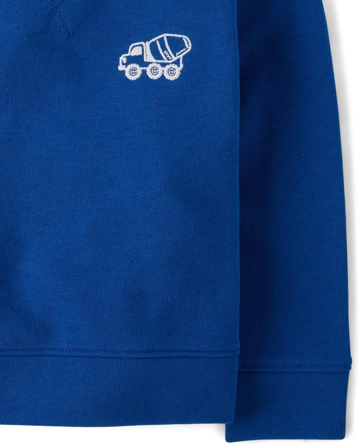 imageThe Childrens Place boys And Toddler Pullover Crew Neck SweatshirtHuron Blue