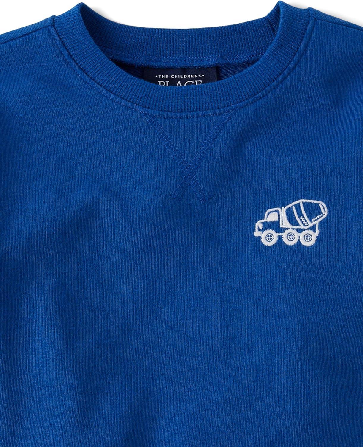 imageThe Childrens Place boys And Toddler Pullover Crew Neck SweatshirtHuron Blue