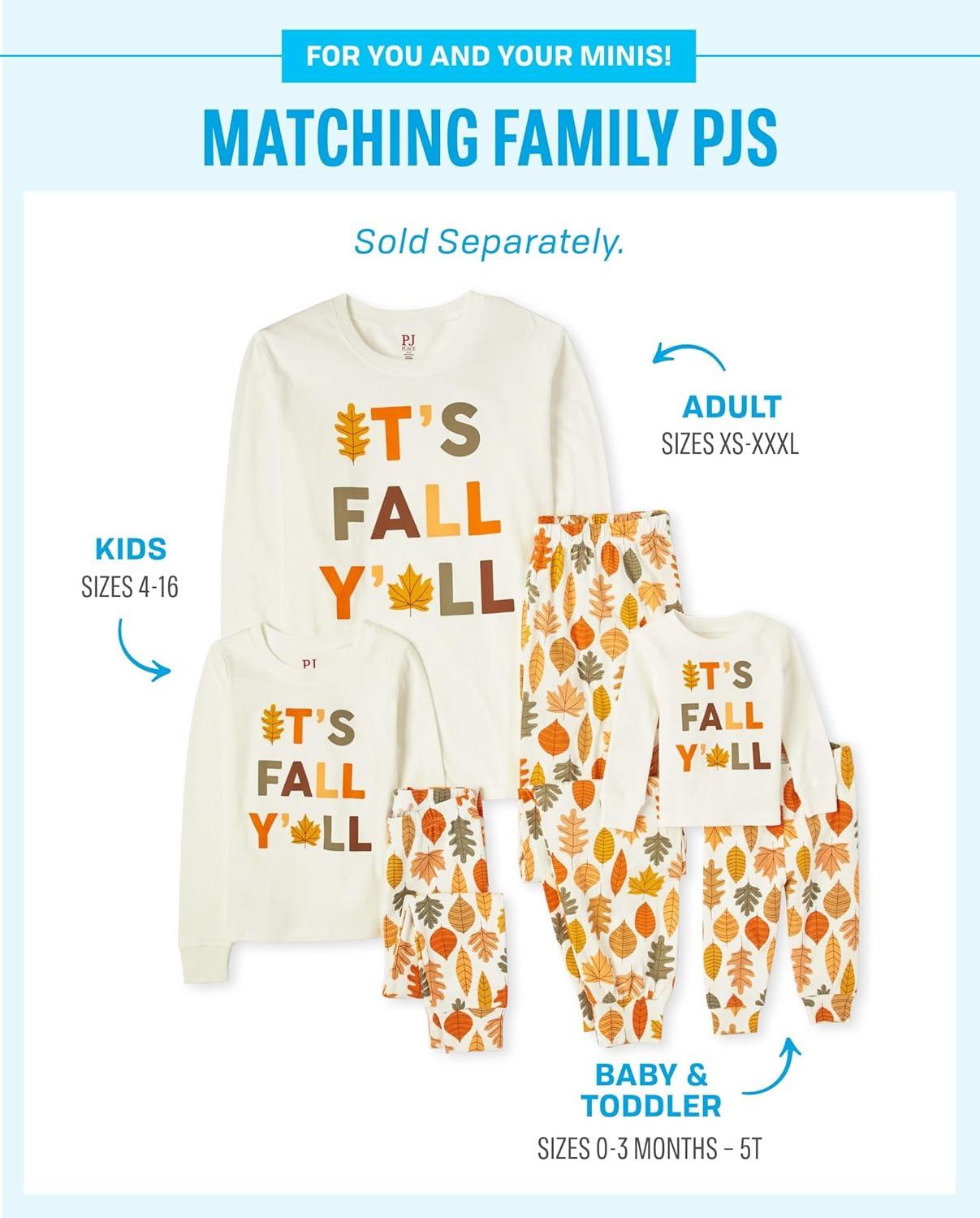 imageThe Childrens Place unisexbaby Family Matching Christmas and Holiday Pajama Sets CottonIts Fall Yall
