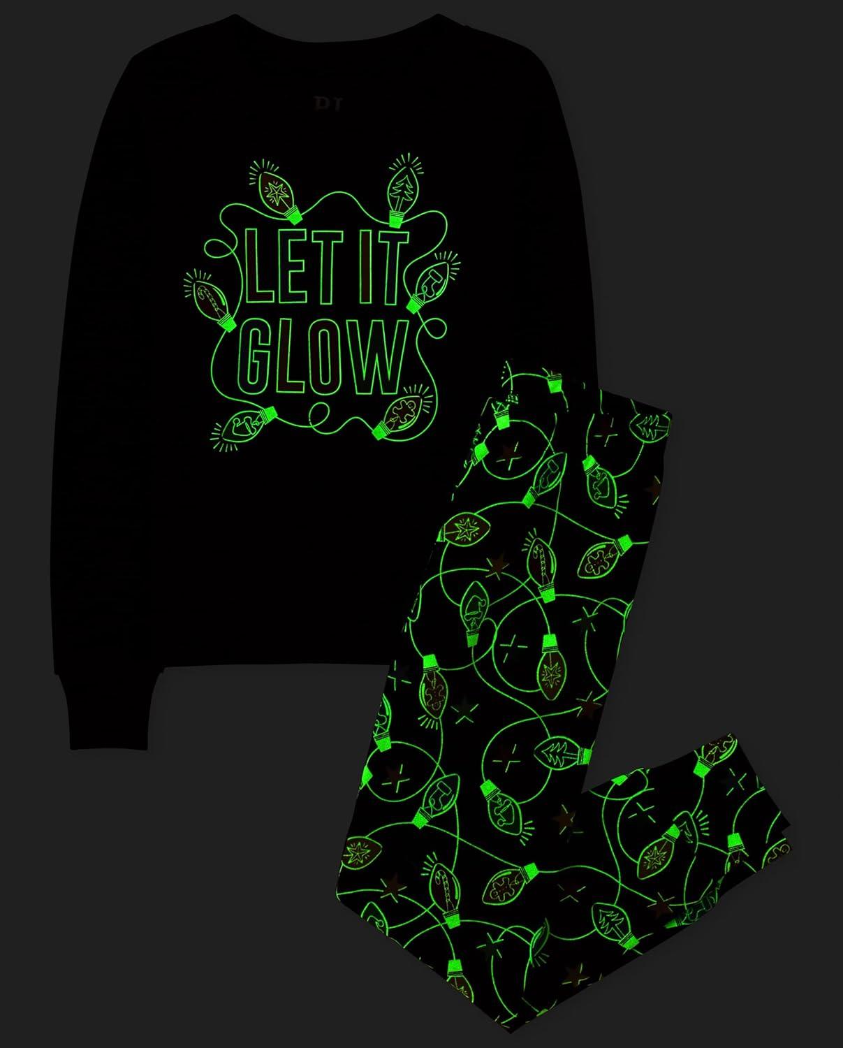 imageThe Childrens Place unisexbaby Family Matching Christmas and Holiday Pajama Sets CottonLet It Glow