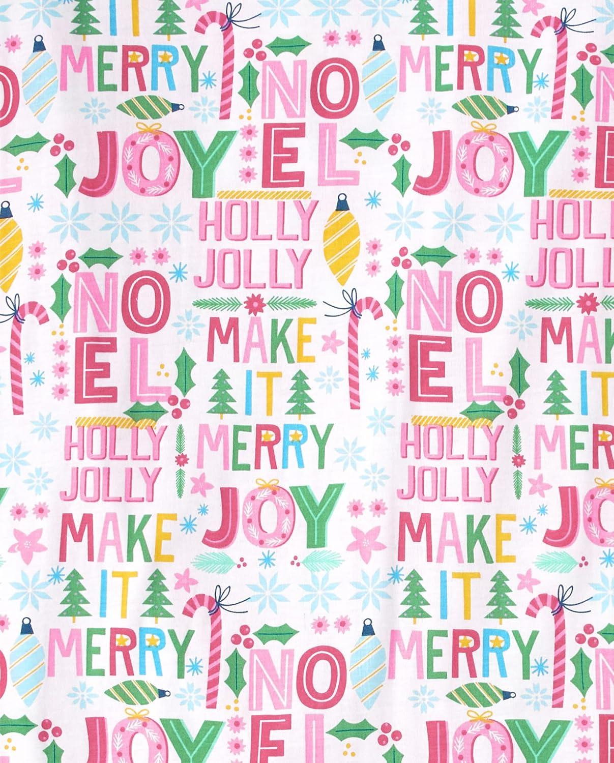 imageThe Childrens Place unisexbaby Family Matching Christmas and Holiday Pajama Sets CottonMerry Joy Pink