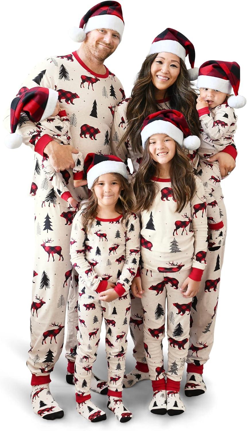 imageThe Childrens Place unisexbaby Family Matching Christmas and Holiday Pajama Sets CottonMoose Bear
