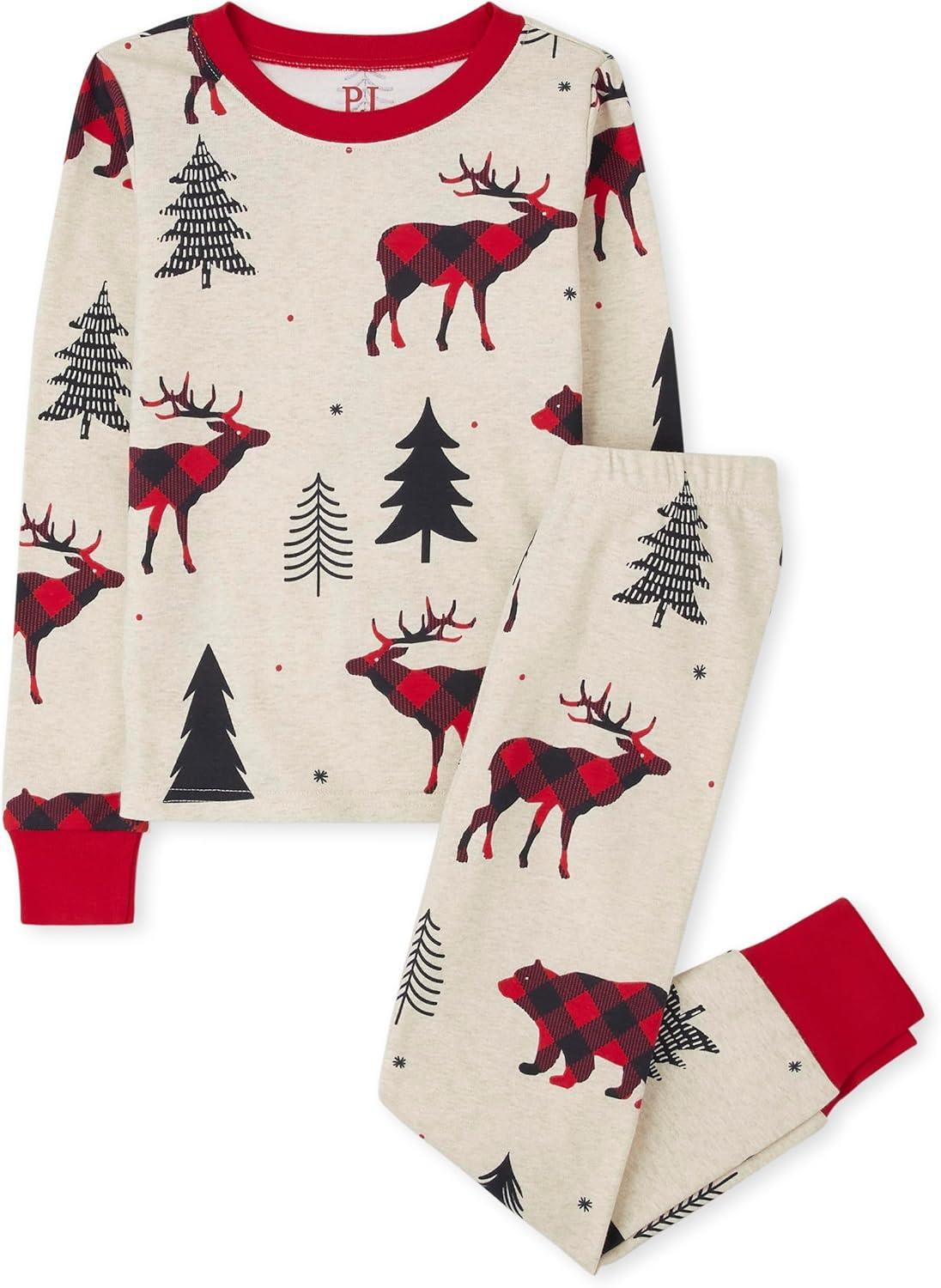 imageThe Childrens Place unisexbaby Family Matching Christmas and Holiday Pajama Sets CottonMoose Bear