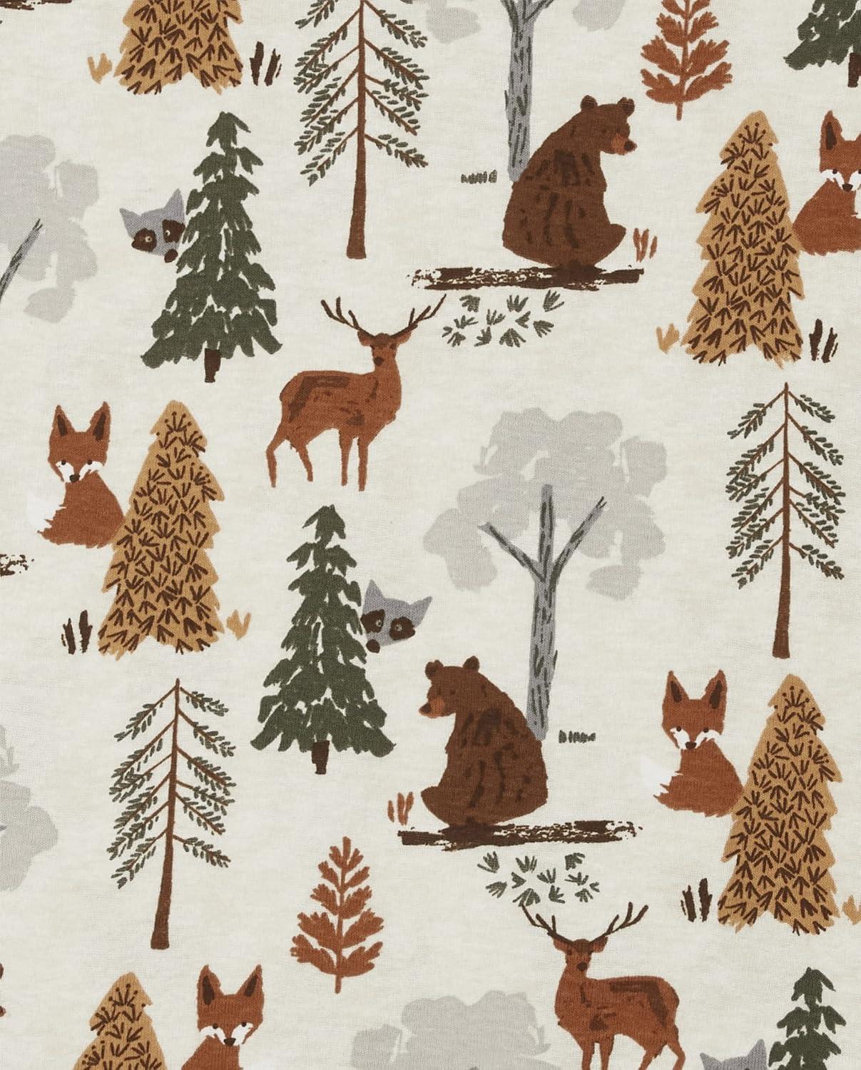 imageThe Childrens Place unisexbaby Family Matching Christmas and Holiday Pajama Sets CottonWoodland Allover