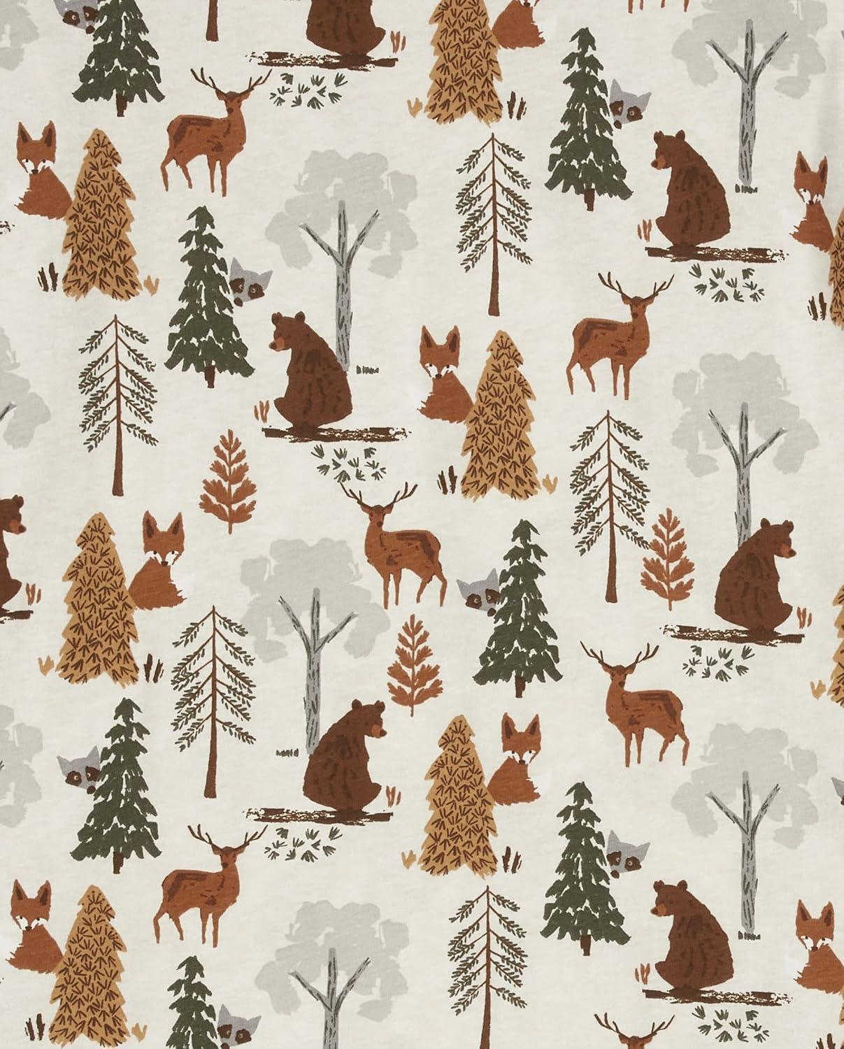 imageThe Childrens Place unisexbaby Family Matching Christmas and Holiday Pajama Sets CottonWoodland Allover