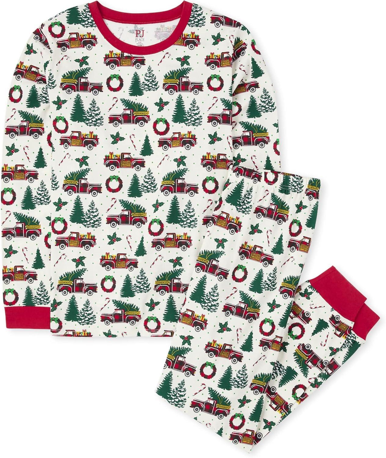 imageThe Childrens Place unisexbaby Family Matching Christmas and Holiday Pajama Sets CottonXmas Truck Allover