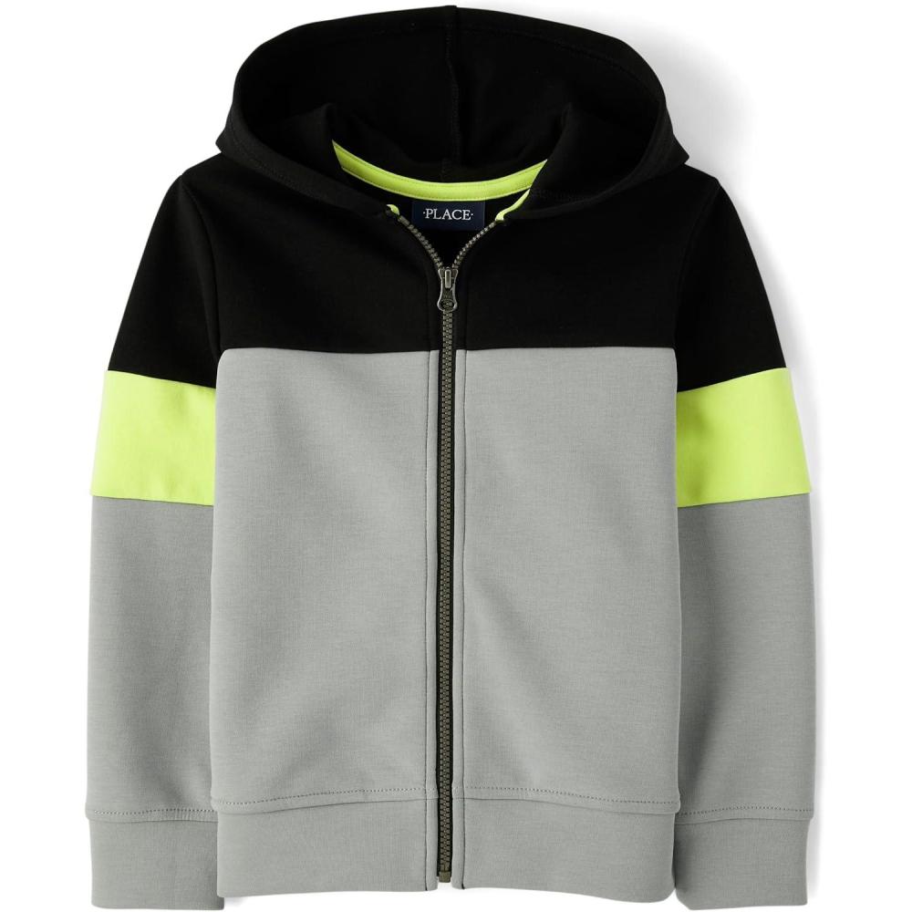imageActive Long Sleeve Hooded Full Zip Front SweatshirtIgloo Colorblock