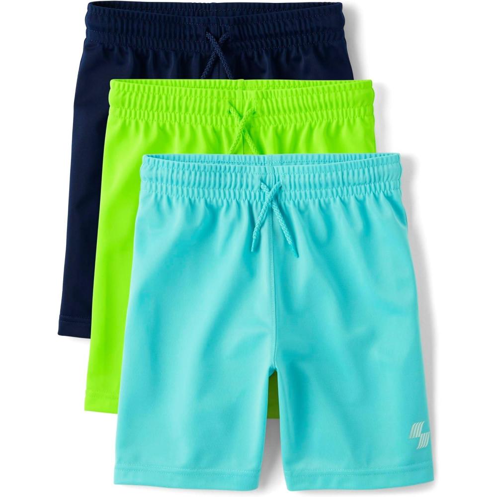 imageThe Childrens Place Boys Performance Basketball ShortsSolid Color 3pack