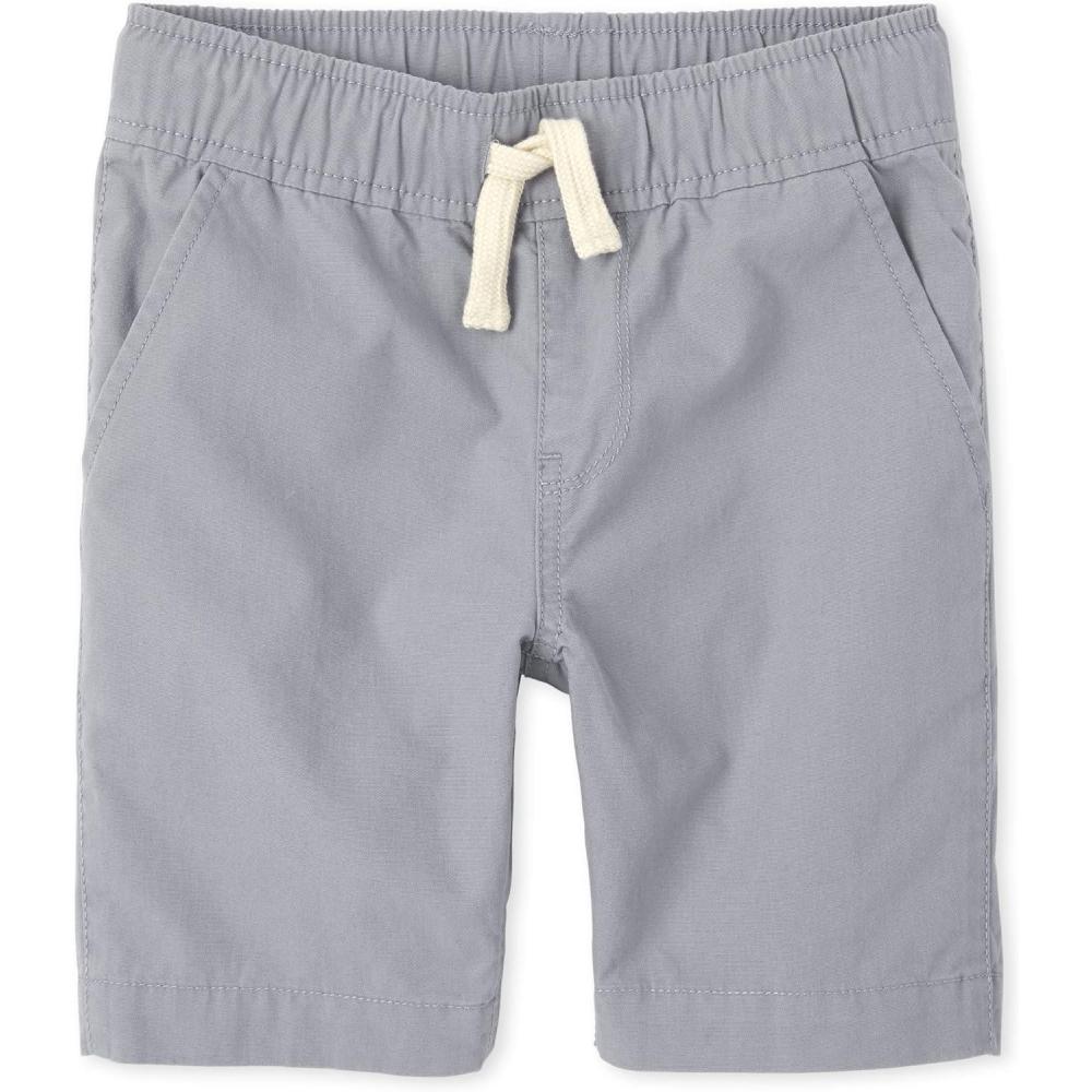 imageThe Childrens Place Boys Pull on Jogger ShortsFin Gray Single