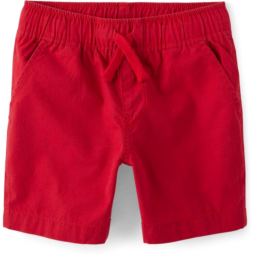 imageThe Childrens Place Boys Pull on Jogger ShortsRed