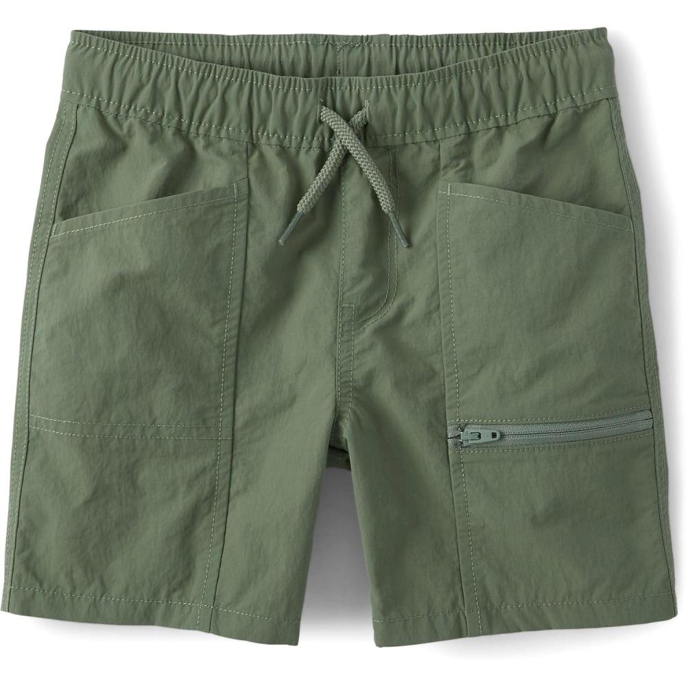 imageThe Childrens Place Boys Quick Dry Pull on Cargo Shorts 55Greenwich