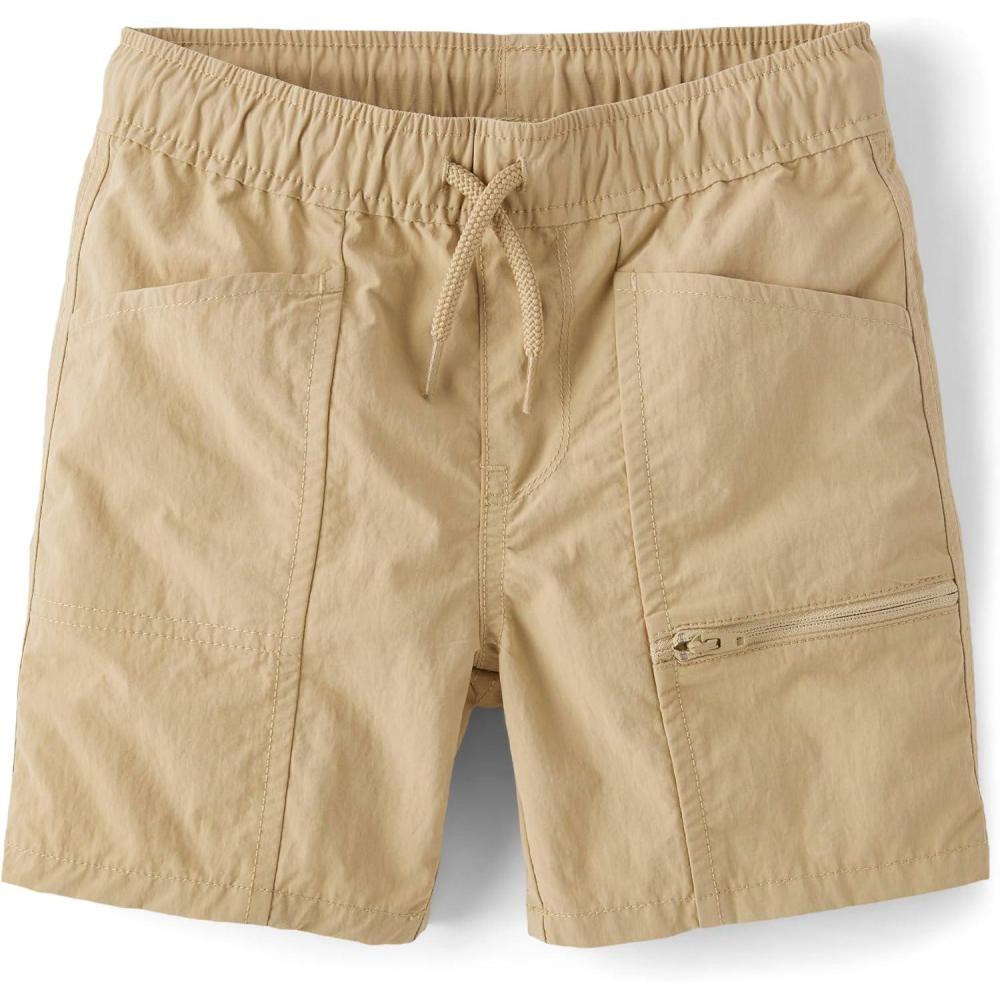 imageThe Childrens Place Boys Quick Dry Pull on Cargo Shorts 55Java Hill