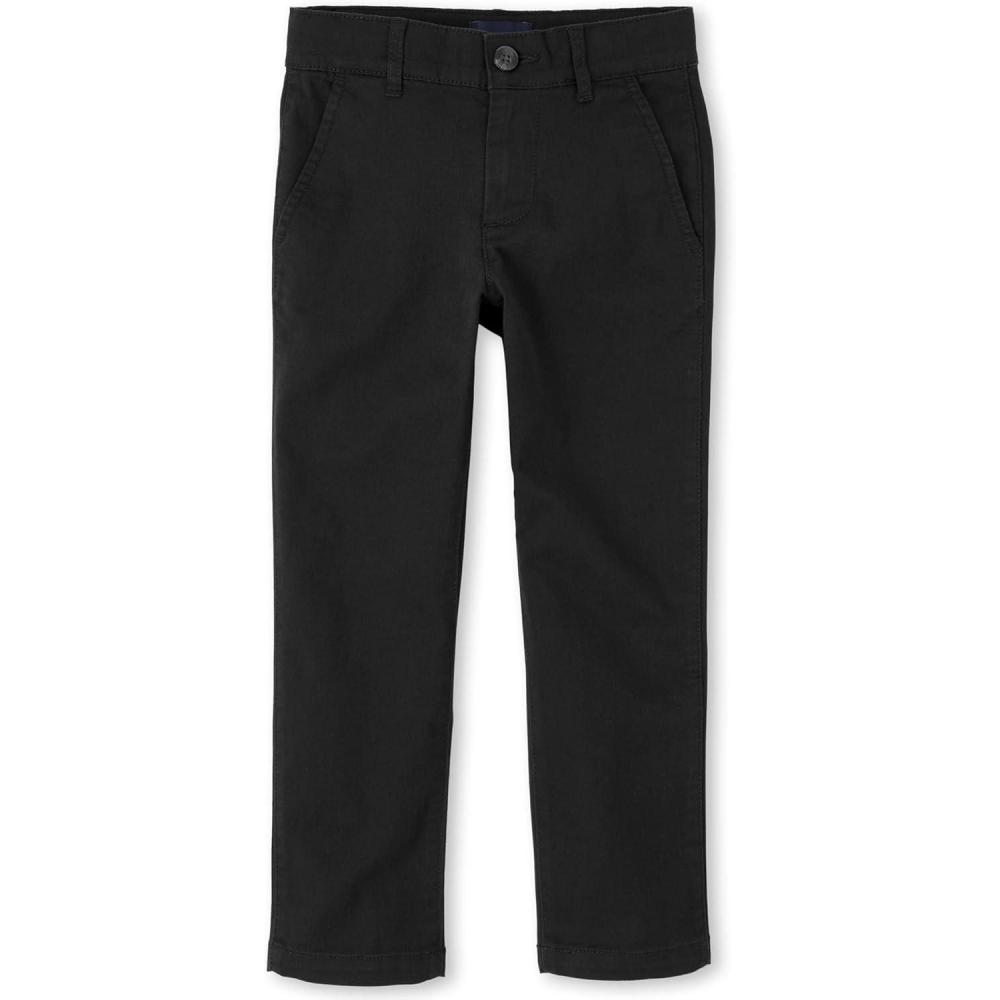 imageThe Childrens Place Boys Stretch Skinny Chino PantsBlack Single