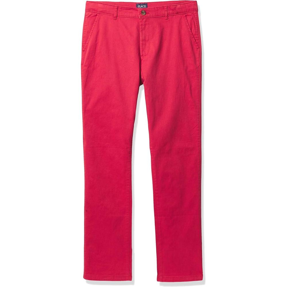 imageThe Childrens Place Boys Stretch Skinny Chino PantsRed