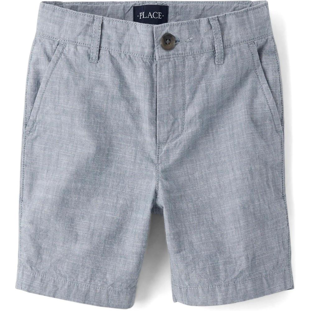 imageThe Childrens Place Boys Textured Chino ShortsThunderstorm