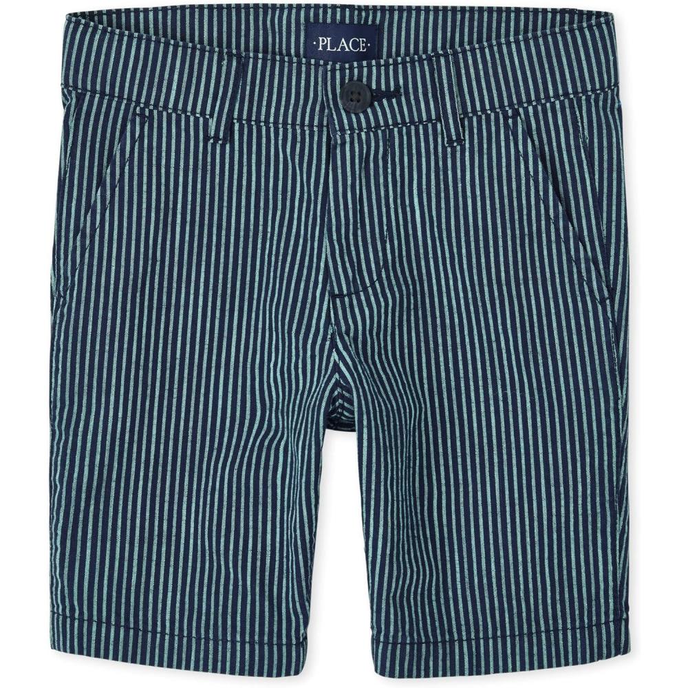 imageThe Childrens Place Boys Uniform Chino ShortsTidal Stripe