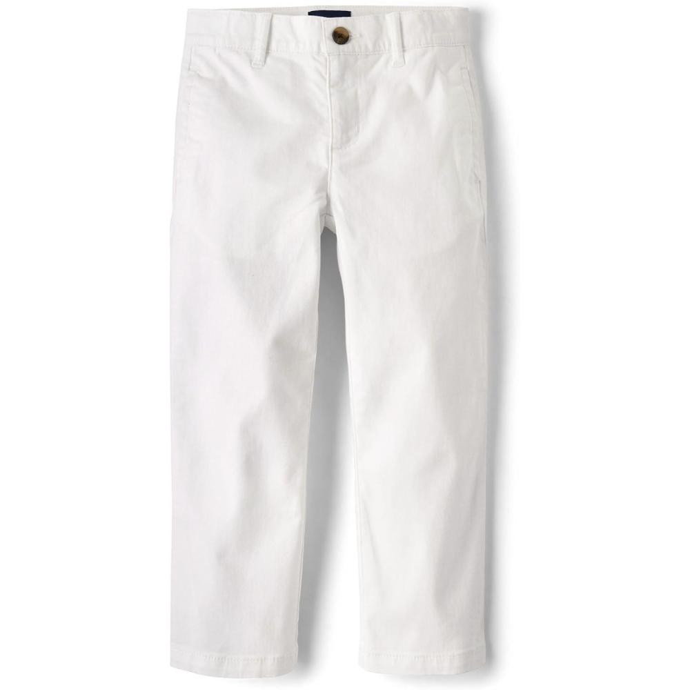 imageThe Childrens Place Boys Wide Leg Chino PantsSoft White