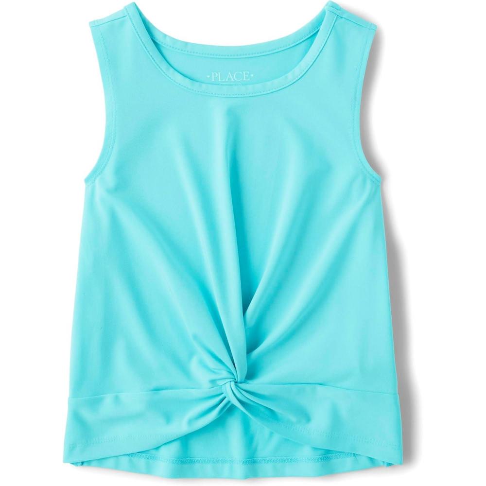 imageThe Childrens Place Girls Active Twist Front Tank TopTime for Teal