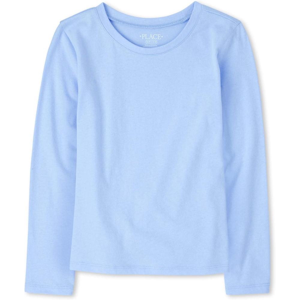 imageThe Childrens Place Girls Basic Long Sleeve Layering TeesDaybreak Single