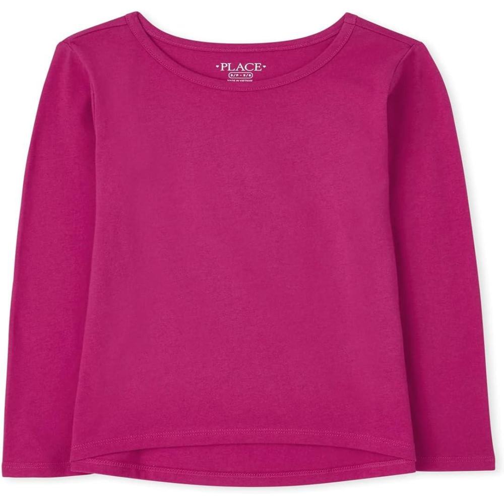 imageThe Childrens Place Girls Basic Long Sleeve Layering TeesPalm Pink