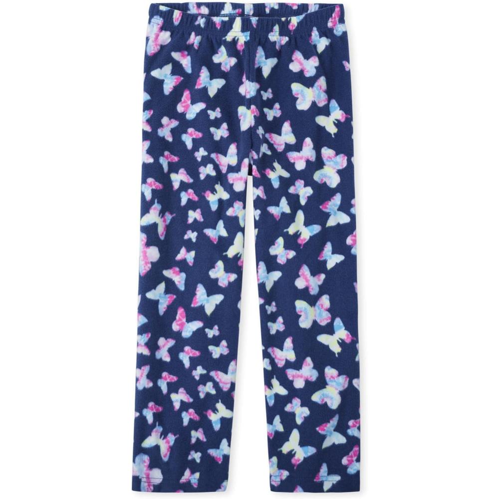 imageThe Childrens Place Girls Fleece Pajama PantsNavy Butterfly