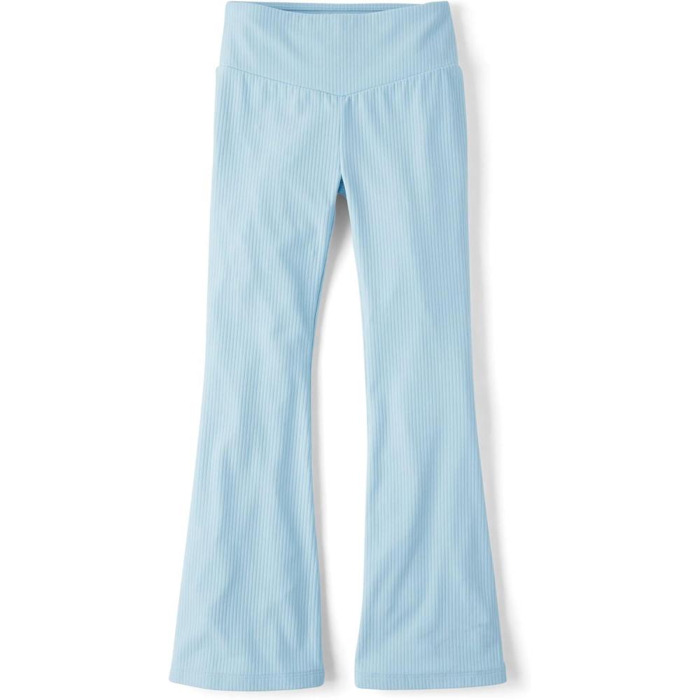 imageThe Childrens Place Girls High Rise Flare LeggingsChalk Blue Rib