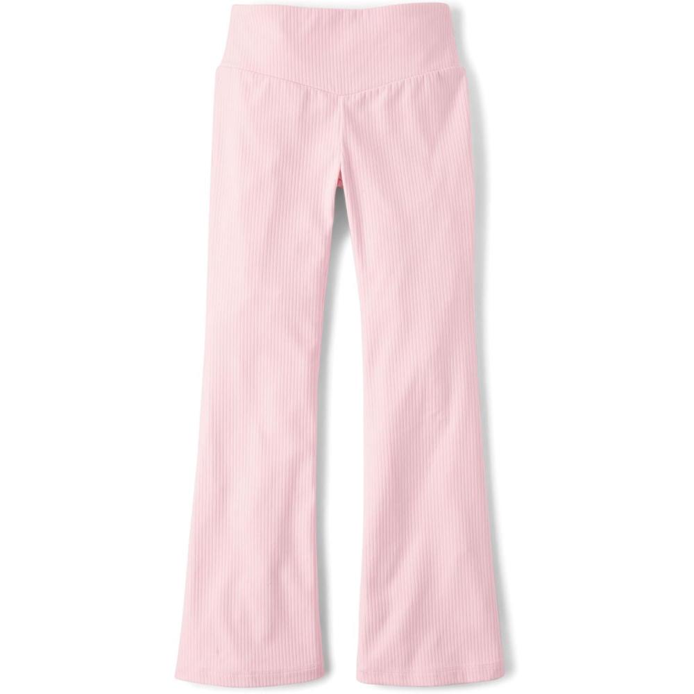 imageThe Childrens Place Girls High Rise Flare LeggingsRose Mist Rib