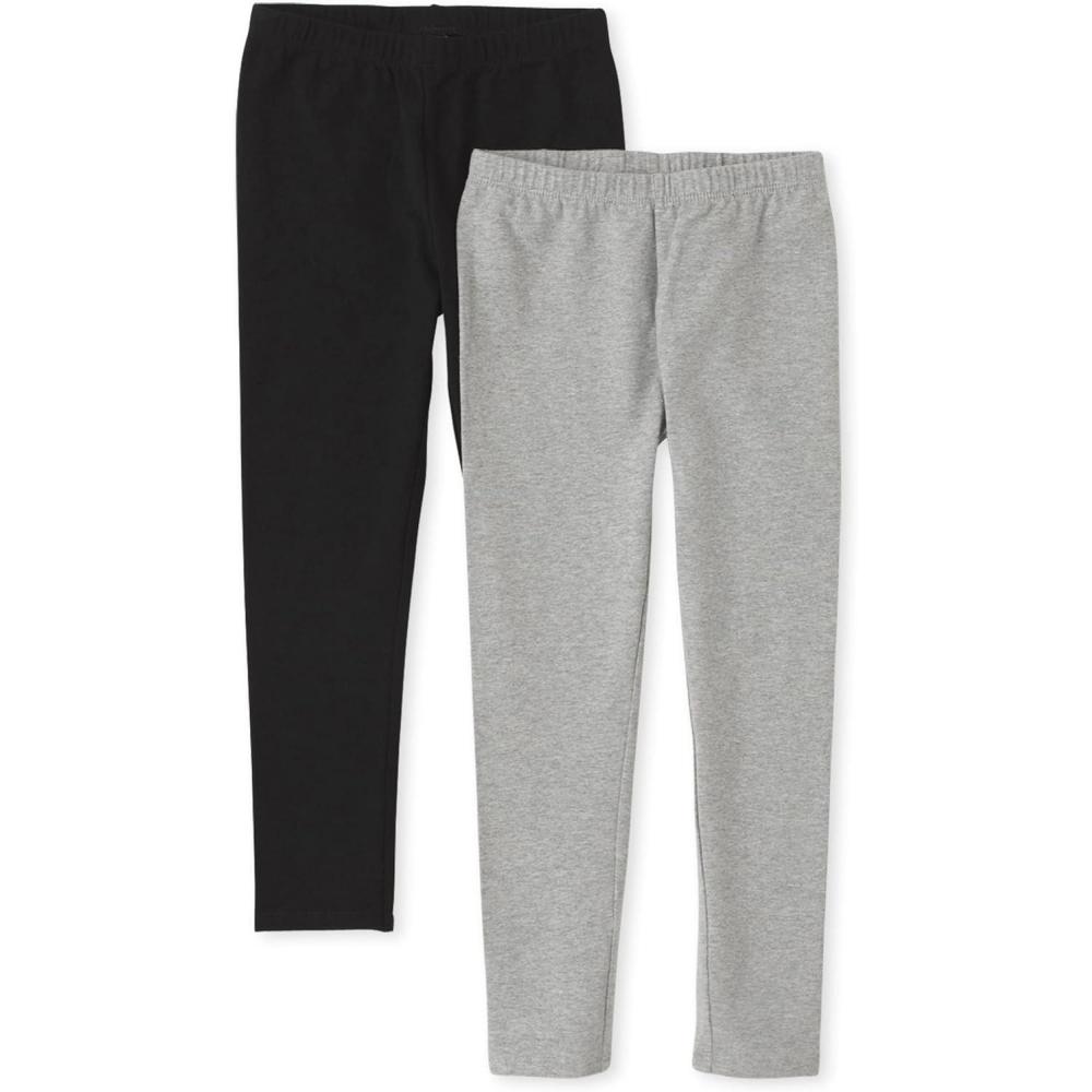 imageThe Childrens Place Girls LeggingsBlack Smoke Gray 2pack