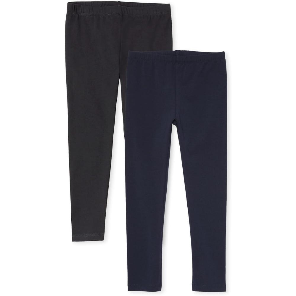 imageThe Childrens Place Girls LeggingsBlackTidal 2pack