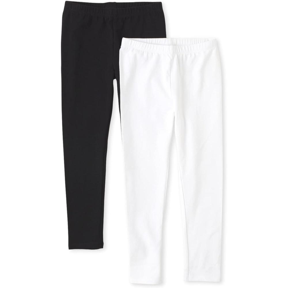 imageThe Childrens Place Girls LeggingsBlackWhite 2pack