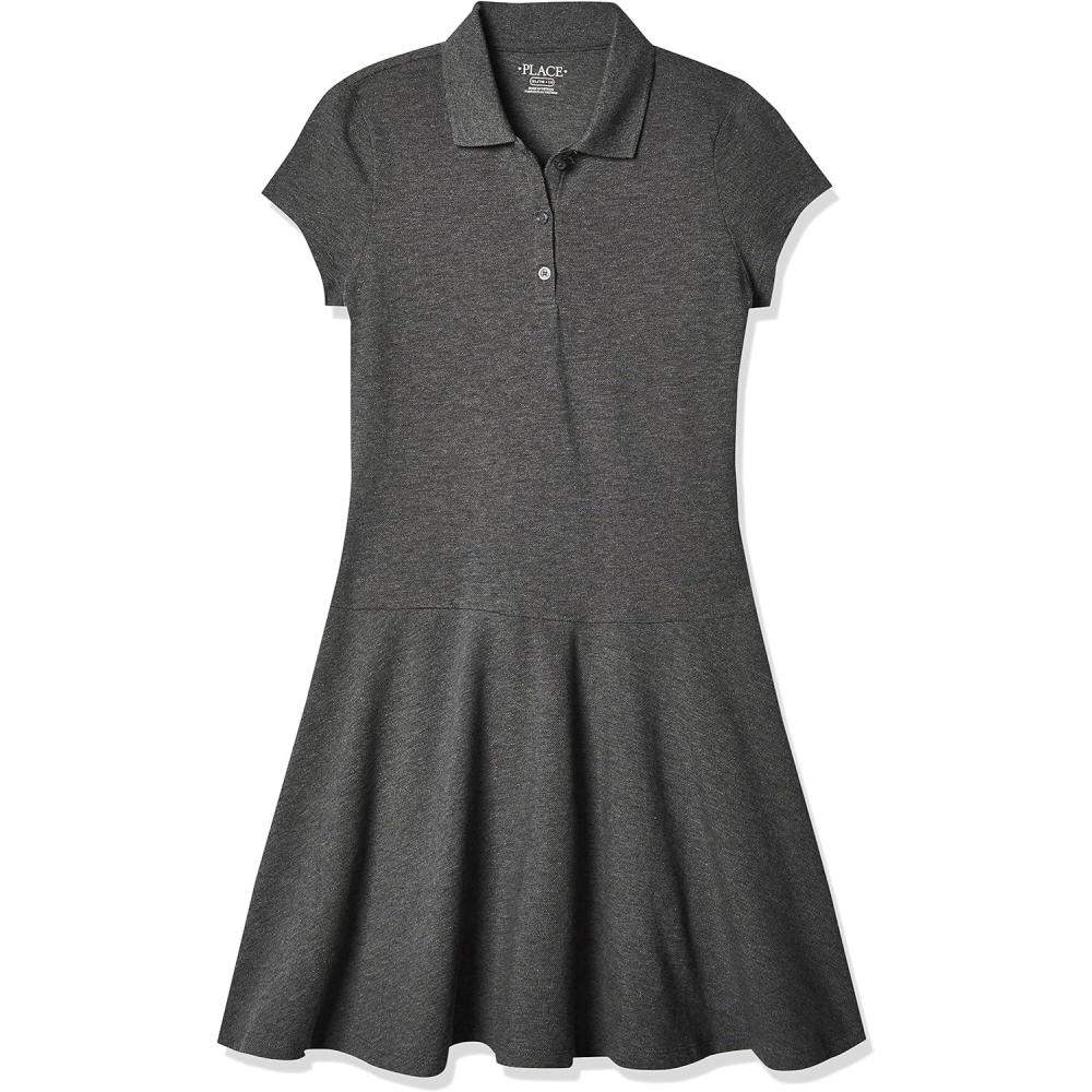 imageThe Childrens Place Girls Pique Polo DressHT Eclipse 1