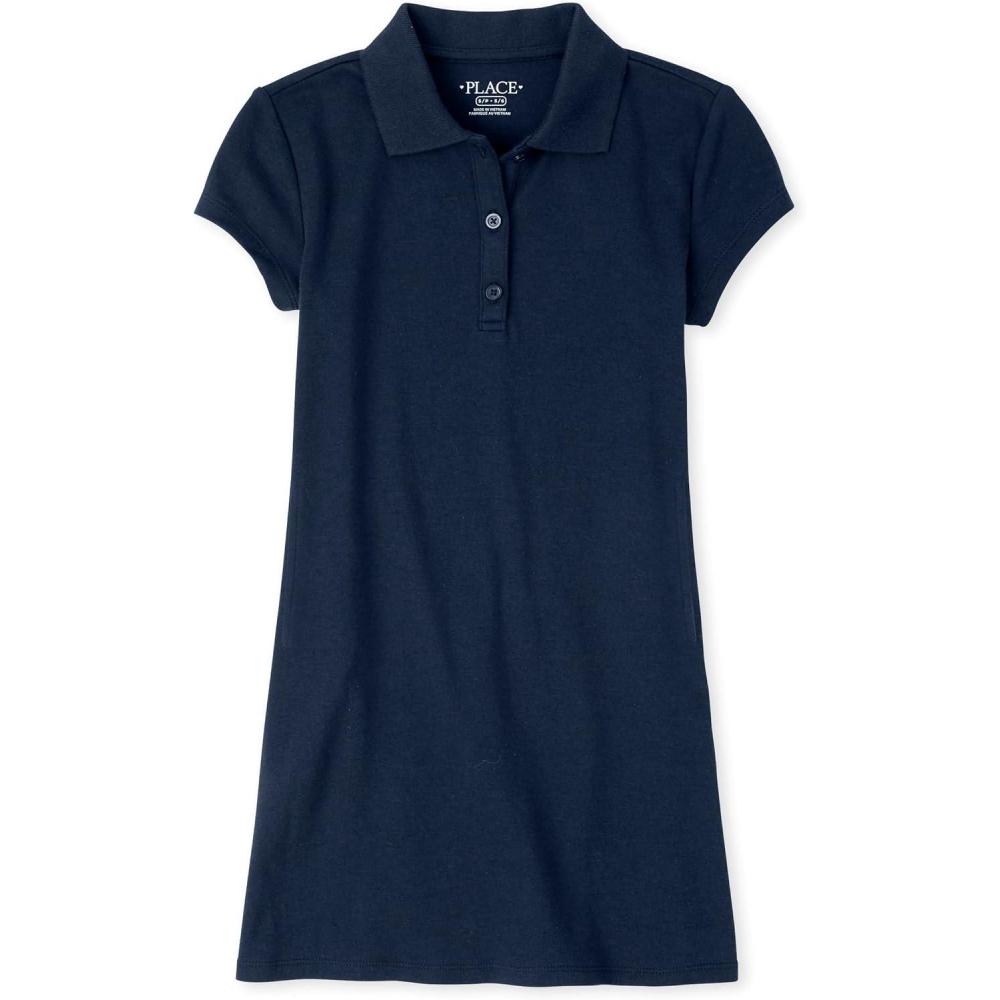 imageThe Childrens Place Girls Short Sleeve Knit Polo Dress