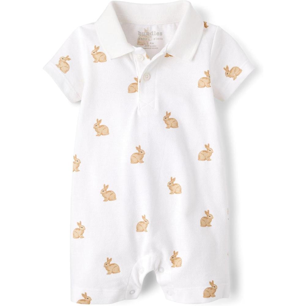 imageThe Childrens Place babyboys And Newborn Everyday RomperBunny White