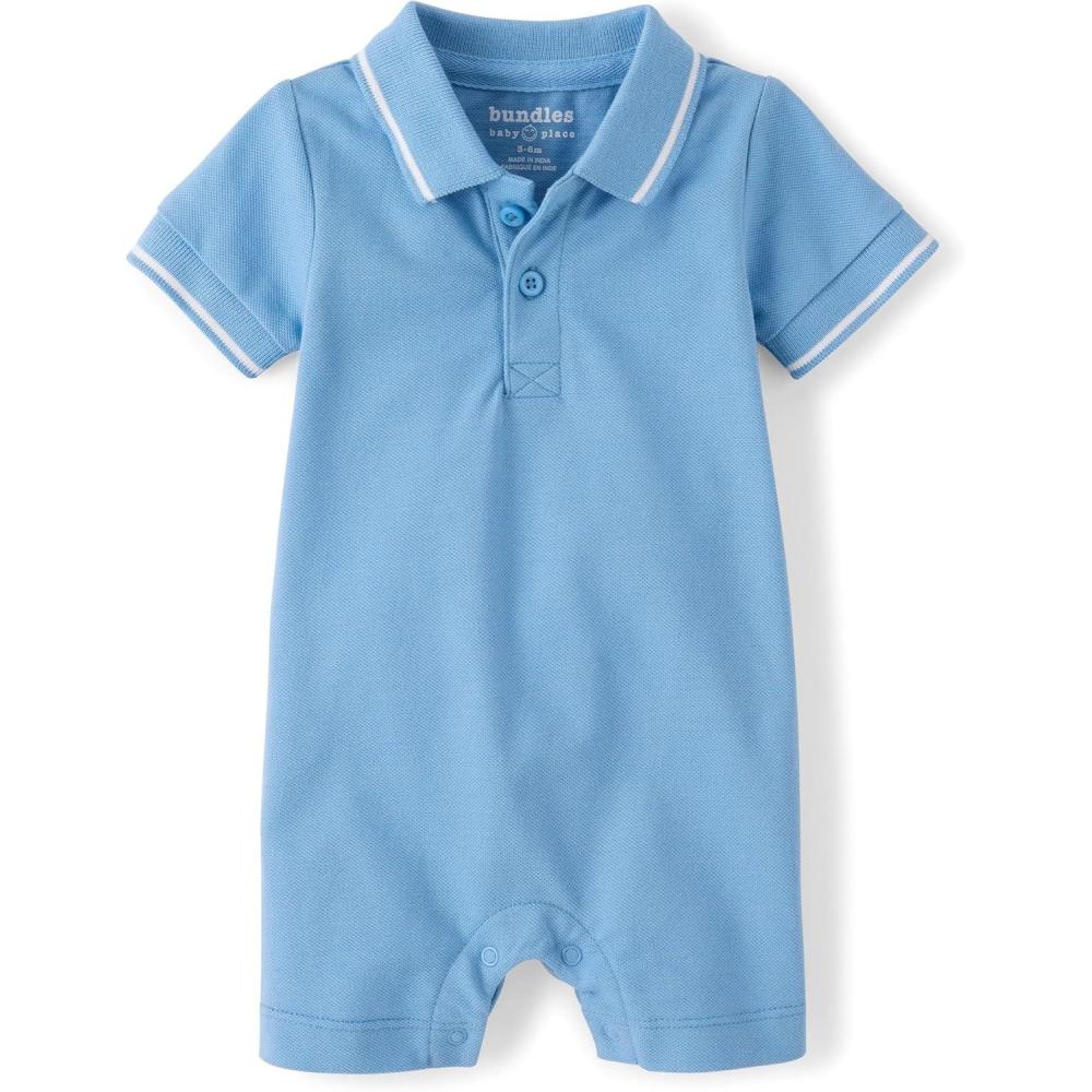 imageThe Childrens Place babyboys And Newborn Everyday RomperPearl Blue