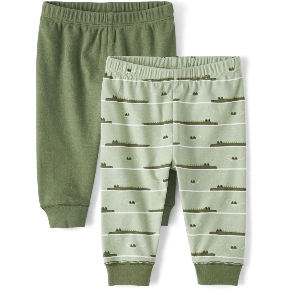 imageThe Childrens Place babyboys Cotton PantsGator 2pack