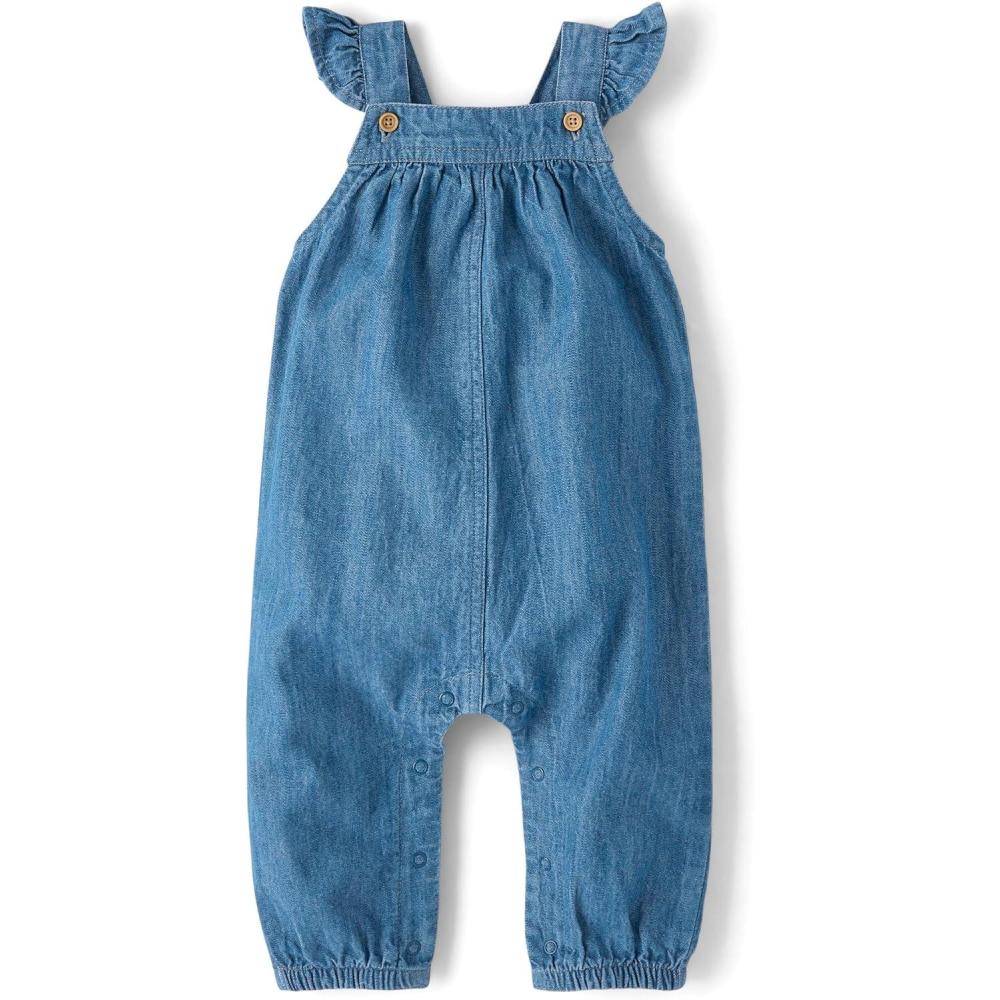 imageThe Childrens Place babygirls And Newborn Everyday Summer RompersDenim Blue