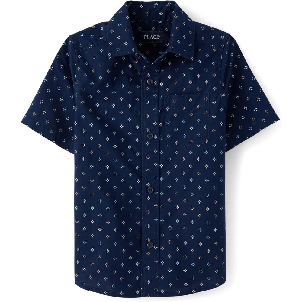 imageThe Childrens Place boys Short Sleeve Button Up ShirtTidal