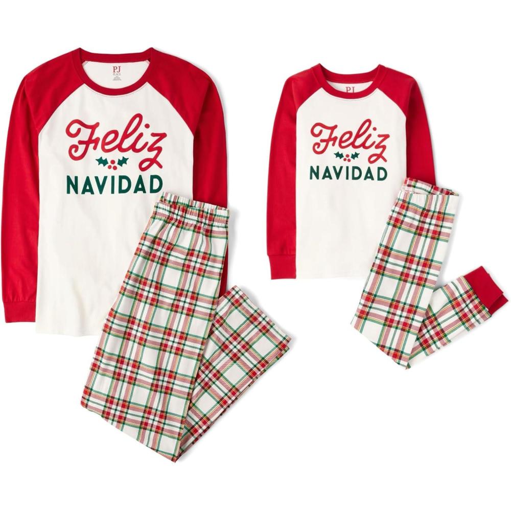 imageThe Childrens Place unisexbaby Family Matching Christmas and Holiday Pajama Sets CottonFeliz Navidad Holiday