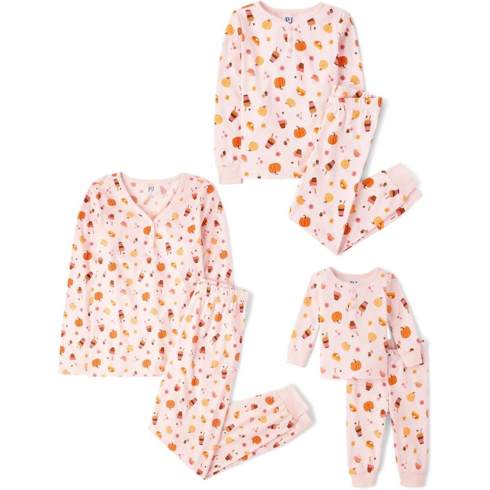 imageThe Childrens Place unisexbaby Family Matching Christmas and Holiday Pajama Sets CottonPumpkinCandy Halloween
