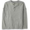 The Children’s Place Boys Long Sleeve Rolled Cuff Henley Shirt(Smoke Grey)