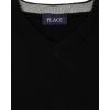 The Children’s Place Boys Long Sleeve V-Neck Pullover Sweater(Black)