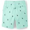 The Children’s Place Boys’ Uniform Chino Shorts(Aqua Bunny Print)